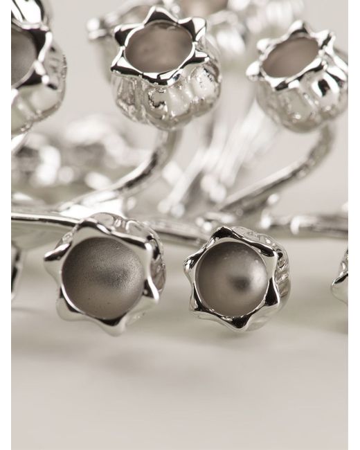 Dior Homme Floral Brooch in Metallic for Men | Lyst