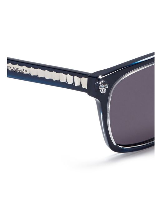 Alexander McQueen - Skull Droplets Acetate Sunglasses - Black