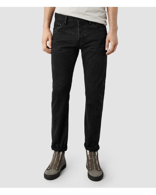 AllSaints Print Iggy Jeans in Black for Men | Lyst