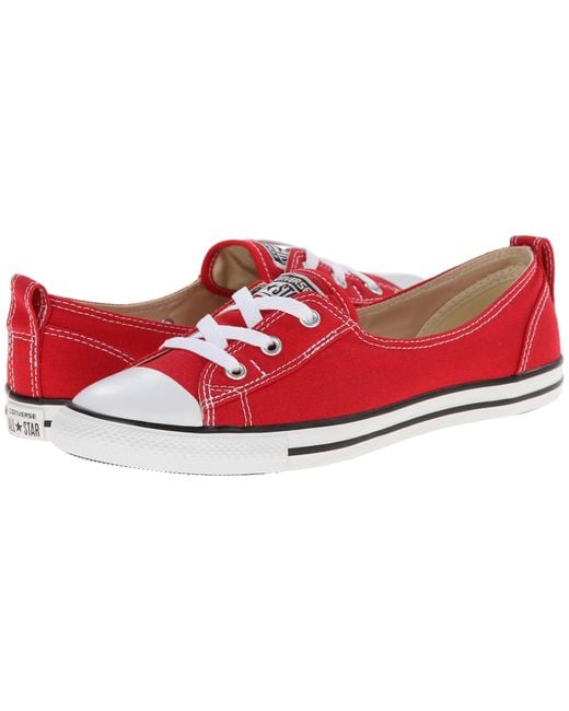 Converse Chuck Taylor® All Star® Ballet Lace Slip in Red | Lyst