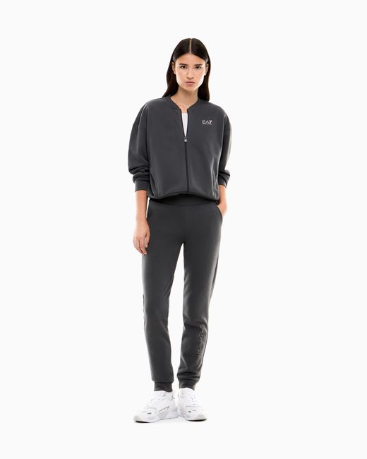 EA7 Blue Regular Fit Trousers Logo Series