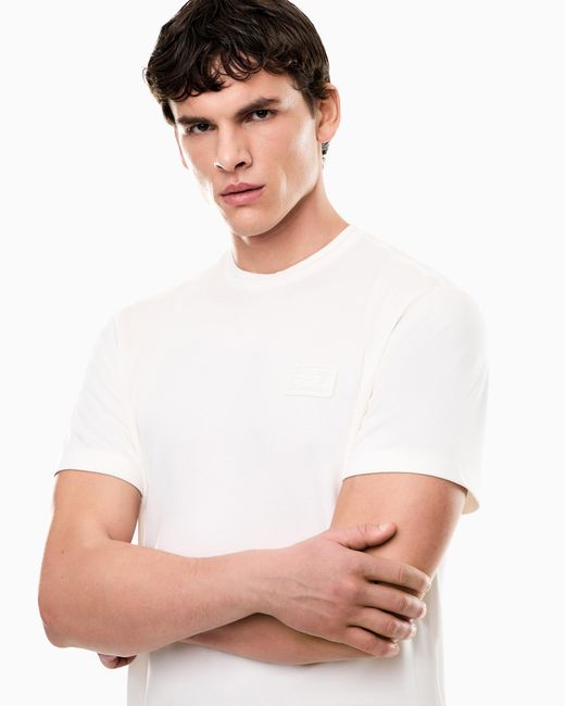 EA7 Natural Lux Identity Modal-Blend Jersey T-Shirt for men