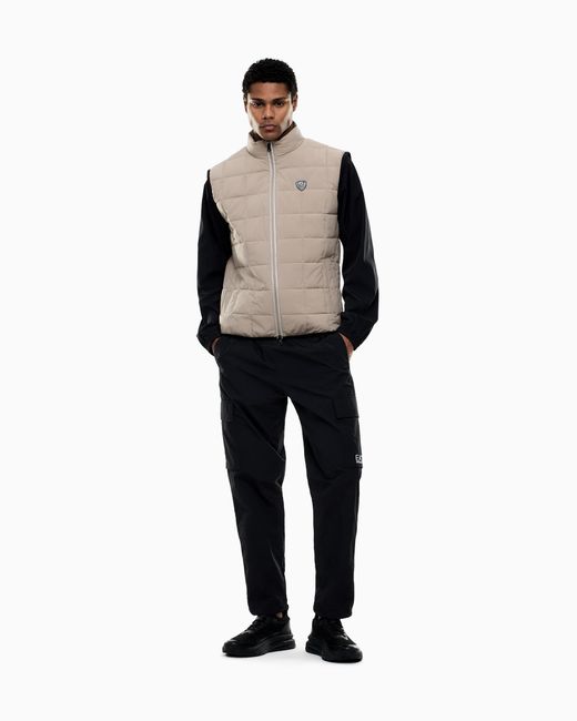 EA7 Natural Premium Shield Technical-Fabric Gilet for men