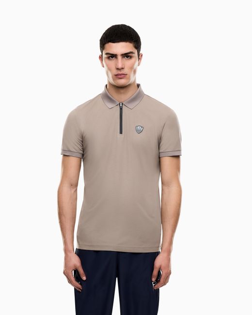 EA7 Natural Slim-Fit Polo Shirt Premium Shield for men