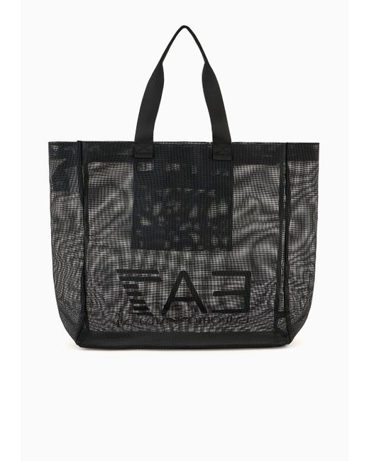 EA7 Black Shopper-tasche Mit Maxi-logo