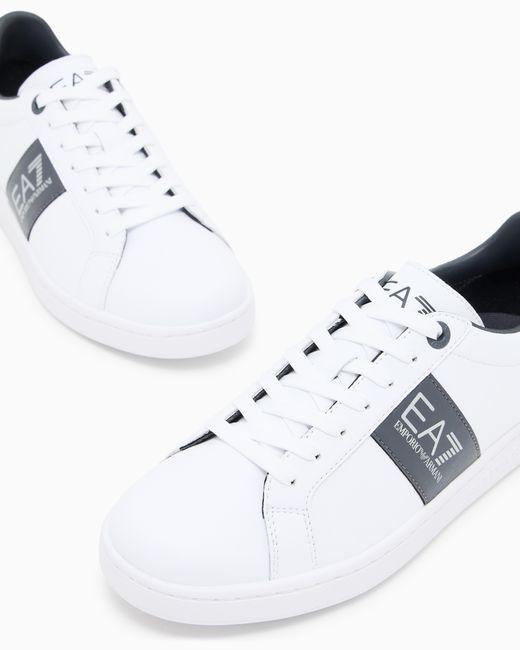 EA7 White Classic Sneakers