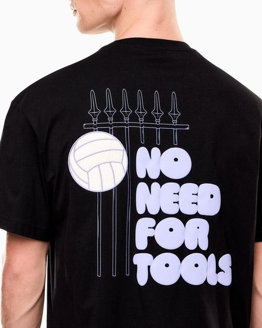 T-Shirt Graphic Series di EA7 in Black da Uomo