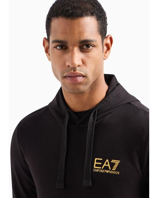 EA7 Hoodie Pullover Sweater mit Kapuze (1-tlg) in Black für Herren