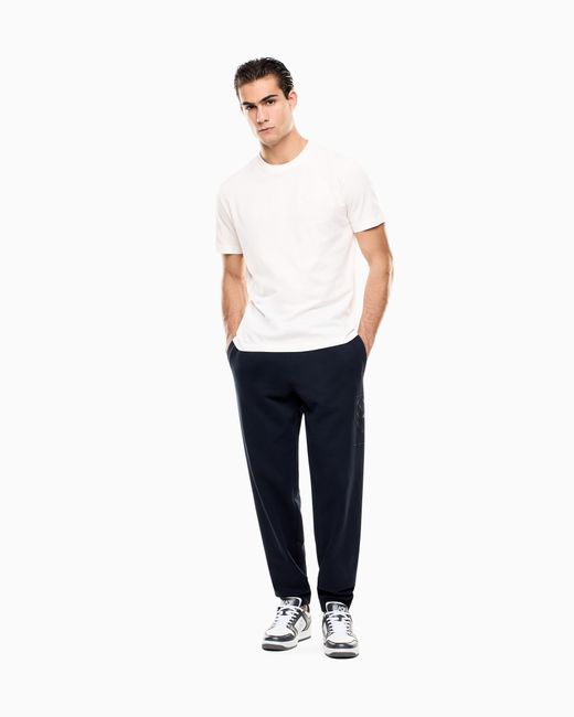 EA7 Blue Logo Series Cotton Joggers for men