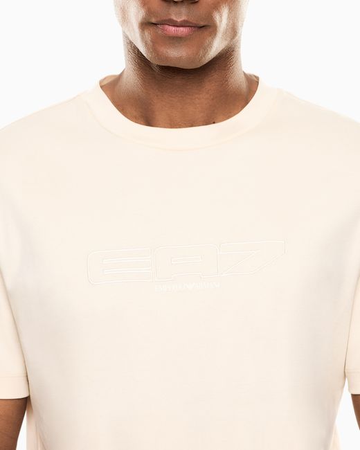 EA7 White Logo Series Cotton-Jersey T-Shirt for men