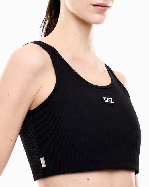 EA7 Blue Medium-Support Sports Bra Dynamic Athlete
