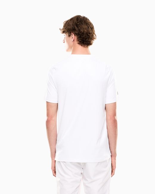 EA7 White Breathable Technical Fabric Ventus7 Shirt Tennis Pro for men