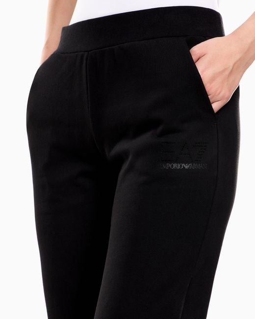 EA7 Black Work Trousers Logo Series