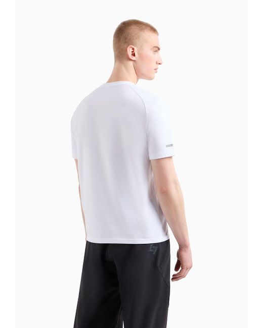 T-shirt Dynamic Athlete In Tessuto Tecnico Natural Ventus7 di EA7 in White da Uomo
