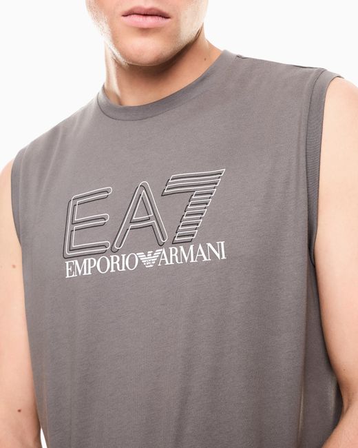 EA7 Gray Visibility Tank Top for men