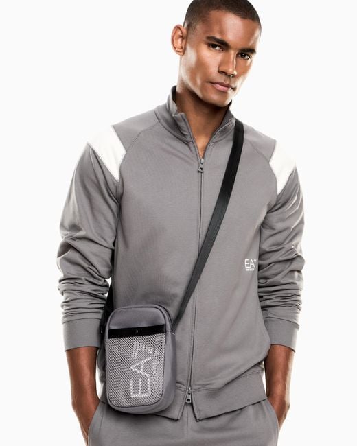 EA7 Black Technical Fabric Belt Bag