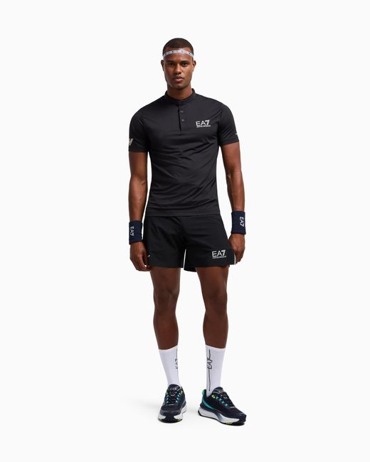 EA7 Black Ventus Shorts for men