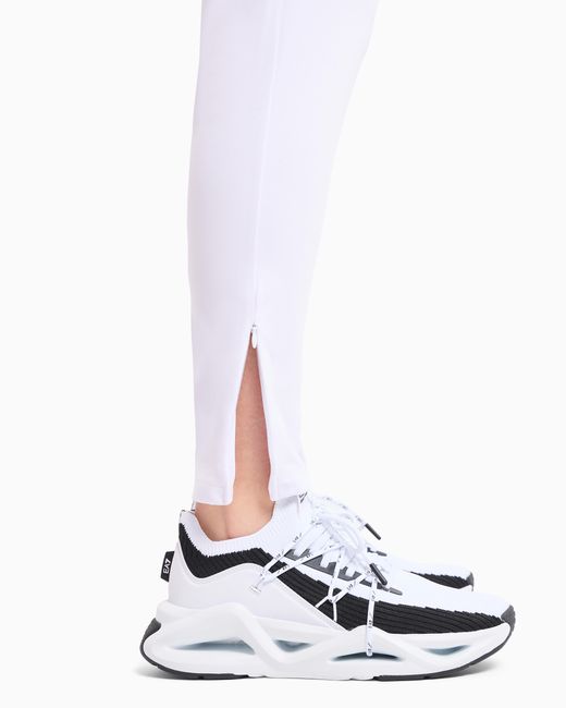 EA7 White Ventus7 Track Suit With A Baseball Collar Tennis Pro