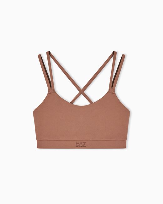 EA7 Brown Light-Support Sports Bra Fullness