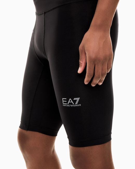 EA7 Blue Slim-Fit Cyclist Shorts Vigor 7 for men