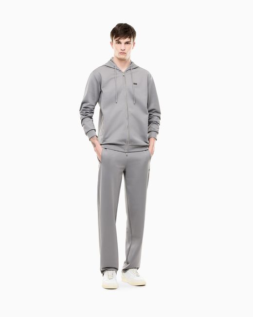 EA7 Gray Hoodie Lux Identity Regular Fit for men