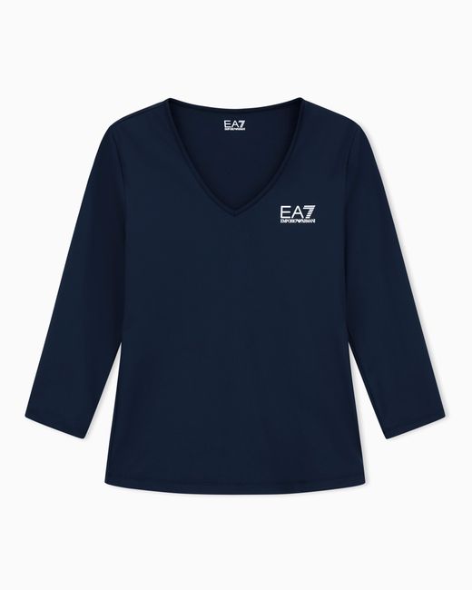 EA7 Blue Tennis Pro Long-Sleeved T-Shirt