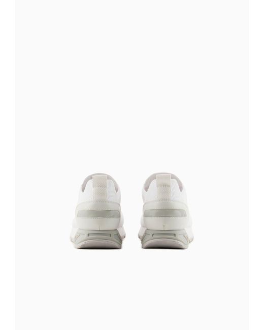 EA7 Black & White Legacy Knit Sneakers