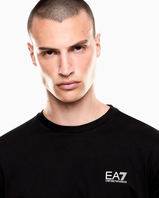 EA7 Black Logo T-Shirt for men