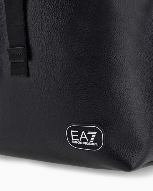 EA7 Blue Backpack With Outer Coating