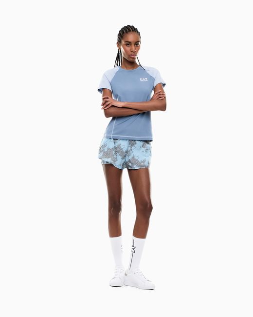 EA7 Blue Dynamic Athlete Shorts