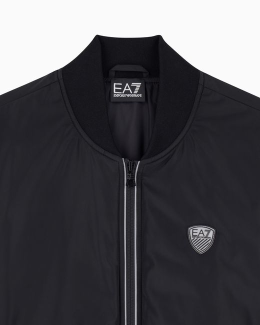 EA7 Blue Premium Shield Technical-Fabric Jacket for men
