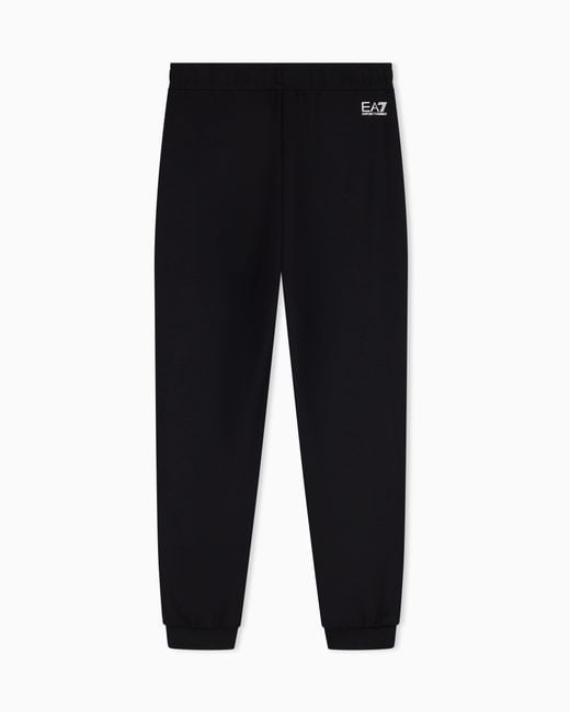 EA7 Black Trousers Logo Series Regular Fit Jersey