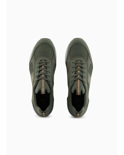 EA7 Black White Sneakers in Green Lyst UK