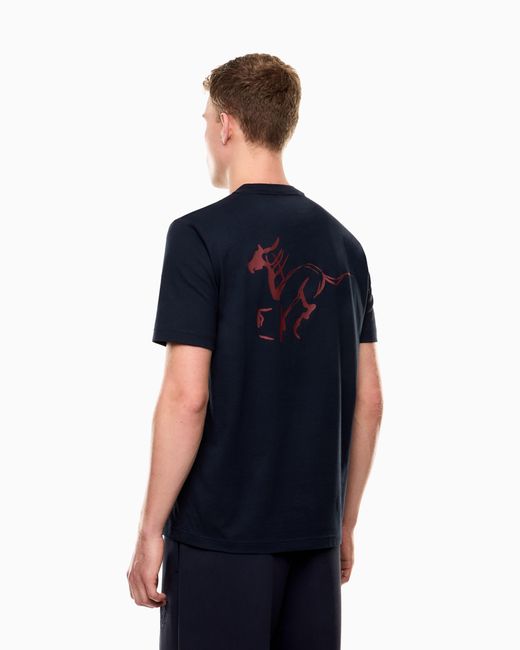 EA7 Blue Lunar New Year Jersey T-Shirt for men