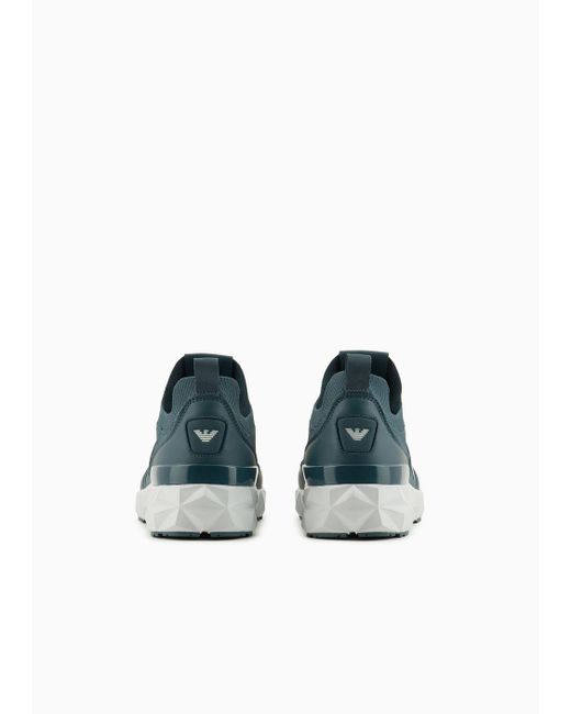 EA7 Blue Ultimate C2 Kombat Knit Sneakers