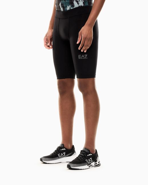 EA7 Blue Slim-Fit Cyclist Shorts Vigor 7 for men