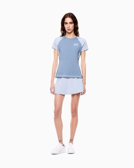 EA7 Blue Tennis Pro Mini Skirt