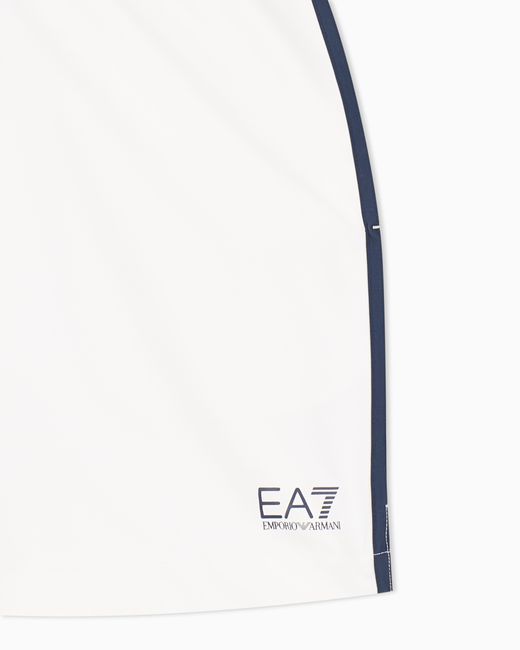 EA7 White Shorts Tennis Pro With Ventus7 Technology for men