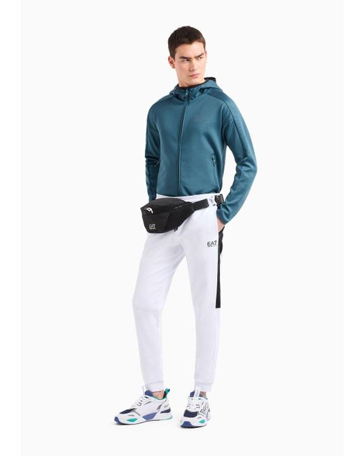 Pantaloni Jogger Logo Series In Cotone di EA7 in White da Uomo