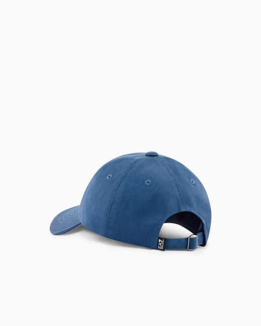 EA7 Blue Visibility Cotton Baseball Cap