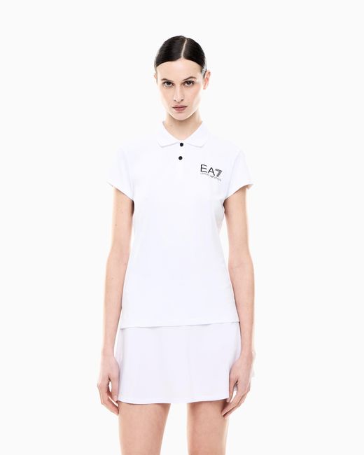 EA7 White Ventus7 Polo