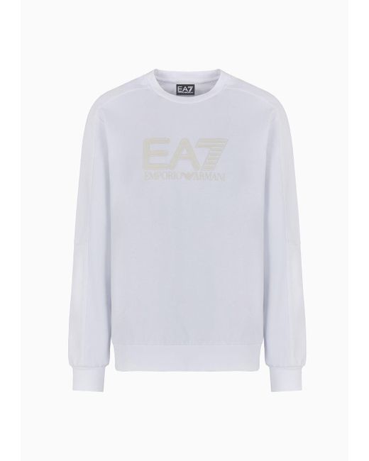 EA7 White Sweatshirts Without Hood for men