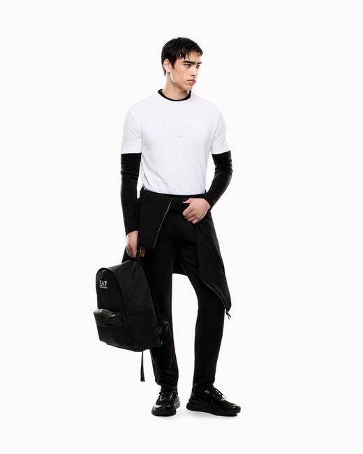 EA7 Label Jogginghose Aus Einer Viskose-Mischung in Black für Herren