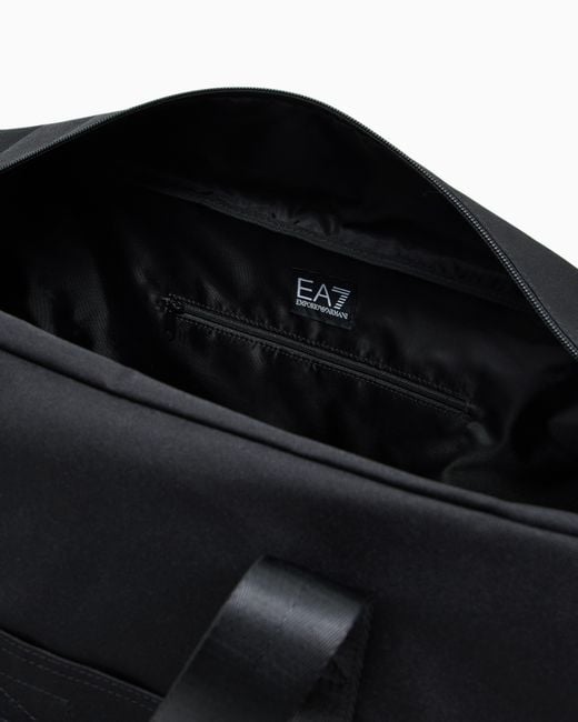 EA7 Black Train Core Medium Gym Bag With Oversized Logo
