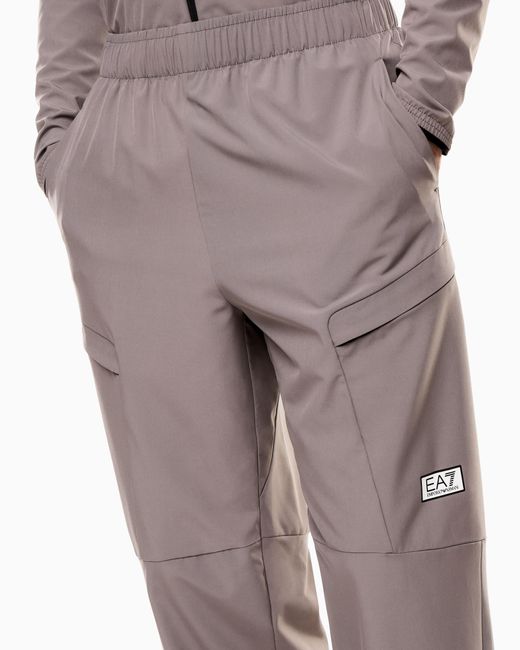 EA7 Gray Dynamic Athlete Trousers for men