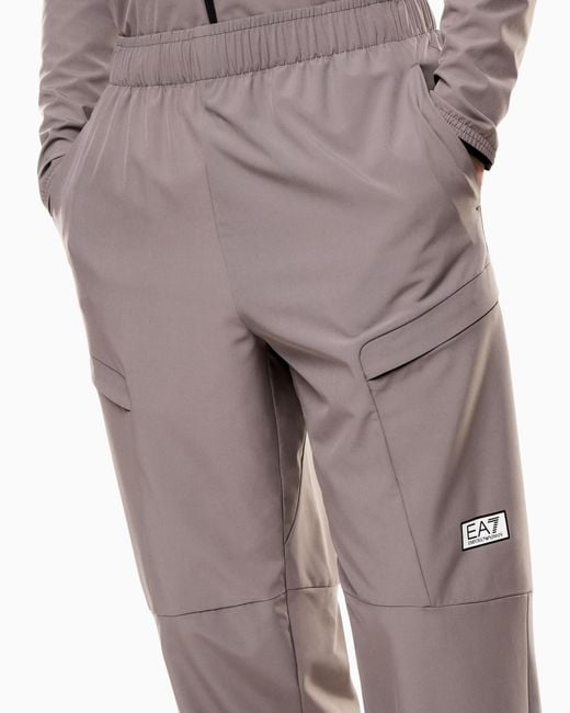 EA7 Gray Dynamic Athlete Trousers for men