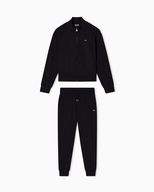 EA7 Blue Core Lady Trainingsanzug Aus Baumwollstretch