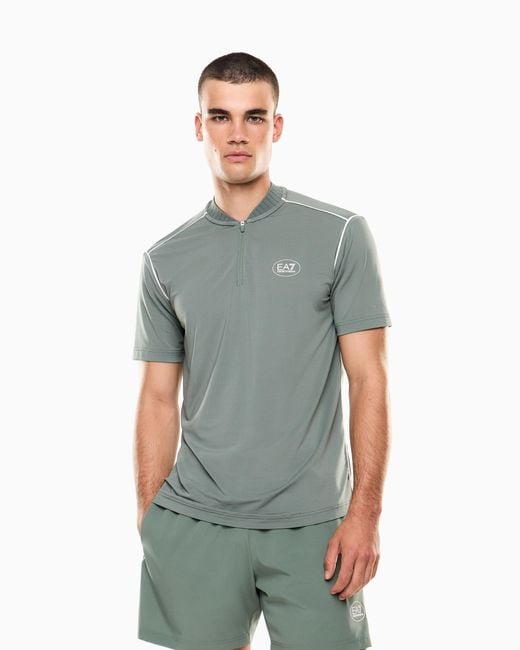 EA7 Green Tennis Pro T-Shirt for men