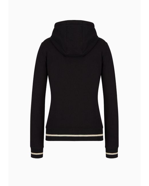 EA7 Black Core Lady Sweatshirt Mit Kapuze