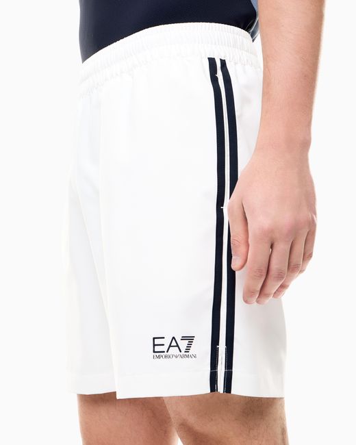 EA7 White Shorts Tennis Pro With Ventus7 Technology for men